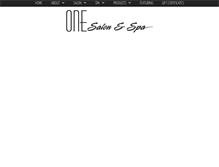 Tablet Screenshot of onesalonspa.com